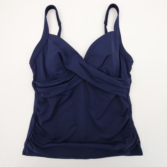 Lands' End Women's Swim Top in Navy Blue - Picture 1 of 9